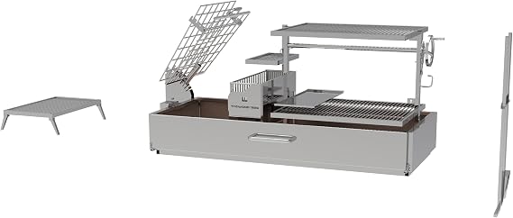 TAGWOOD BBQ XL Fully Featured Argentine Grill Santa Maria Grill Style With Clamp grill Stainless Steel | BBQ28SS