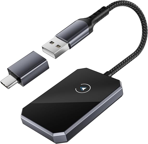 Basesailor Wireless CarPlay and Android Auto Adapter,2-in-1 2024 New Upgraded Bluetooth Car Play Dongle for Convert Factory Wired to Wireless,Fit for Cars from 2015,Apple iPhone iOS 10+,Andriod 11+