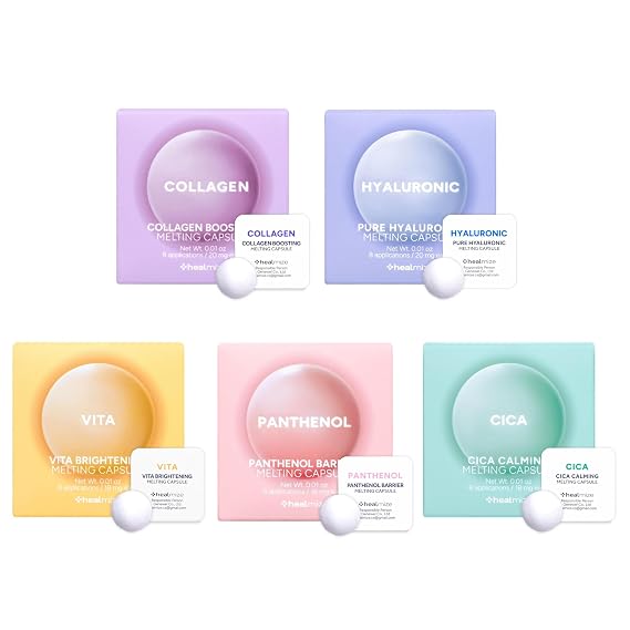 Melting Snowball Capsules - Collagen Boosting, Pure Hyaluronic, Vitamin C, Panthenol, CICA - Freeze-Dried