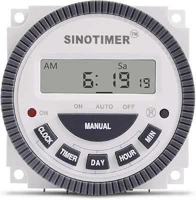TM619 Timer Switch Digital LCD Power Timer Switch Weekly Programmable Thinner Model 16A 1NO1NCTM619-1 110V