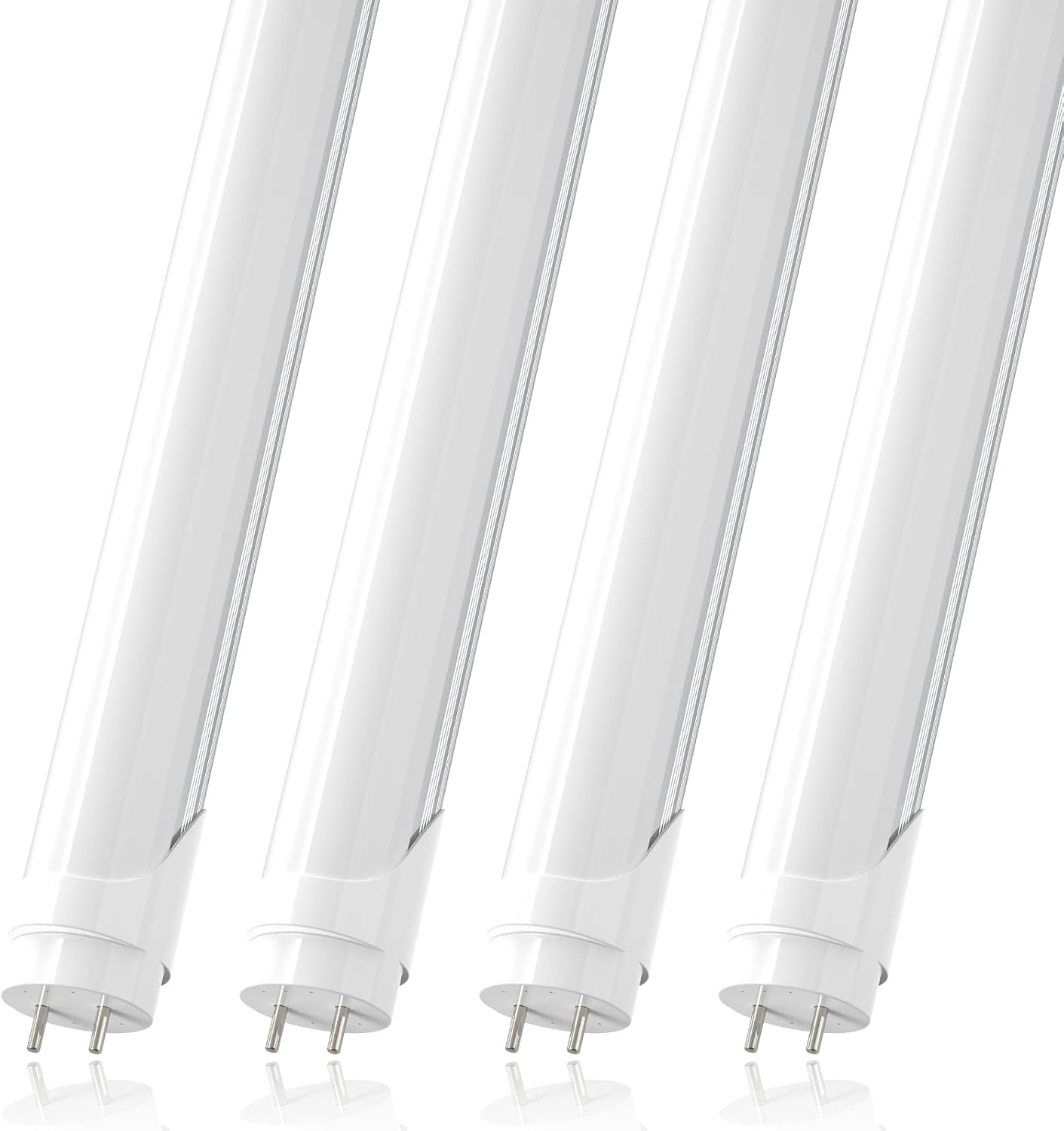 JESLED T8 4FT LED Type B Tube Light Bulbs, 24W 5000K Daylight, 3000LM, 4 Foot T12 LED Replacement for Flourescent Tubes, Remove Ballast, Dual-end Powered,Frosted, Garage Warehouse Shop Lights12 Pack