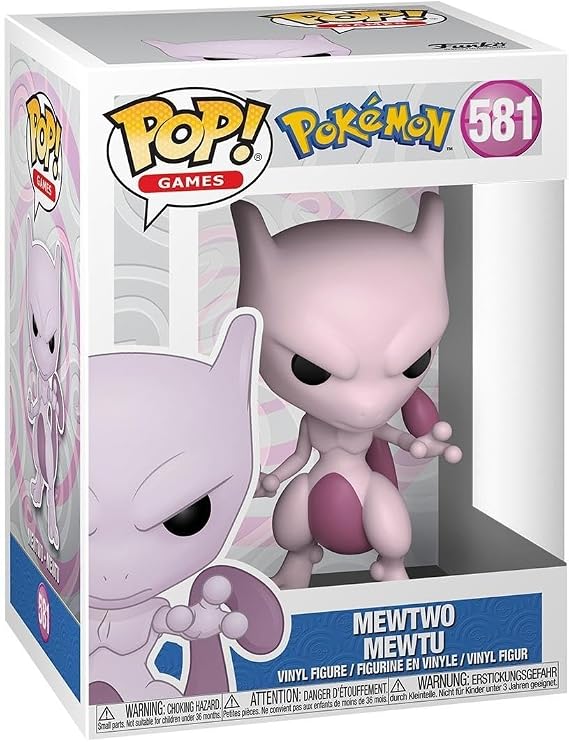 Funko Pop Figür: Games: Pokemon- Mewtwo (EMEA), Çok Renkli