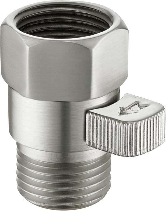 Angle Simple Water Flow Control Valve, Shower Shut Off Valve Brushed Nickel
