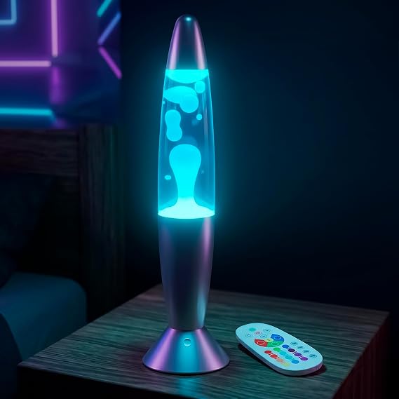 LED Liquid Motion Lamp with Remote Control, 17 Colors, 16 Inch