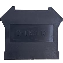 Erayco D-UK3/10 End Cover for 3N 5N 6N 10N 16N DIN Rail Mounted Terminal Block (Pack of 20)