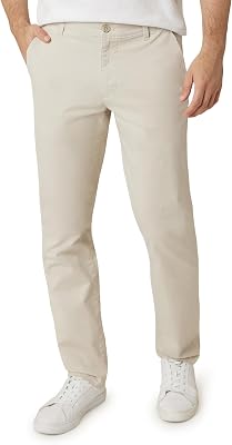 Chaps Mens Khaki Pants - Slim Fit Comfort Stretch Cotton Pant - Casual Chinos with Flex Waistband for Men