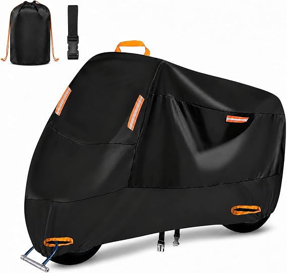 SECELES 300D Heavy Duty Moped Cover Fits up to 72 inch Bike