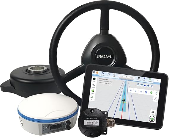 JY305 Plus Tractor GPS, Auto Steer System 2.5cm Accuracy by SMA26 RTK Base or CORS, 10cm by PPP Connection, AB Line in Straight, Curve, U-Turn, Concentric Circles Mode for Planting Spraying Harvesting