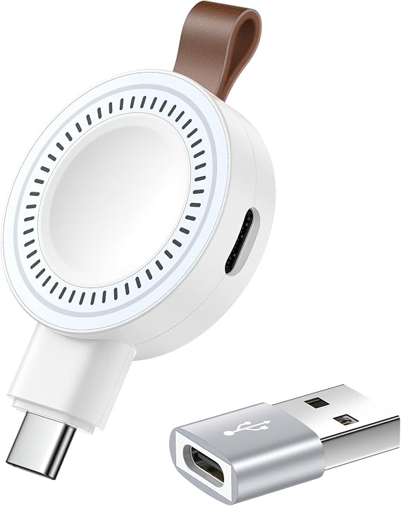 Apple Watch Car Charger 2-in-1 USB-A & USB-C Magnetic iWatch Fast Charger