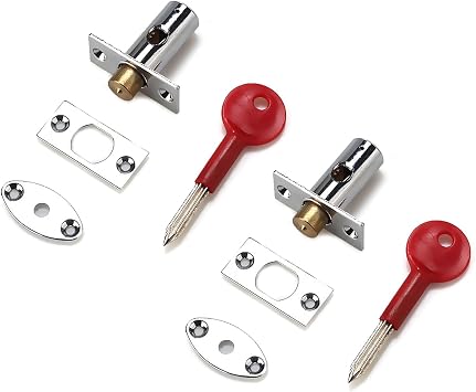 2Pcs AntiTheft Door Security Rack Bolts Coppers Cores Hardware Pipe Tube Well Lock Mortice Door Bolts With Star Key