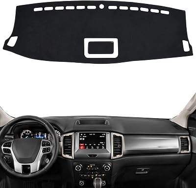 Car Auto Dashboard Cover Compatible with Ford Ranger Pickup 2019 2020 2021 Left Hand Drive Dashmat Pad Carpet Dash Mat