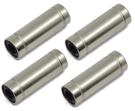 4PCs LM6LUU Linear Ball Bearing Nickel Plated 6mm x 12mm x 35mm for 6mm Linear Motion Shaft Rod for 3D Printer and CNC Machine