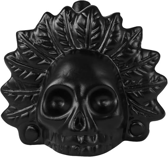 Aztec Death Whistle, 125 dB Loudest Scream Whistles 3D Screaming Whistle Terrifying Sound Screaming Aztec War Whistles, Day of the Dead Hallowmas Gifts for friend (Black-Wind God)