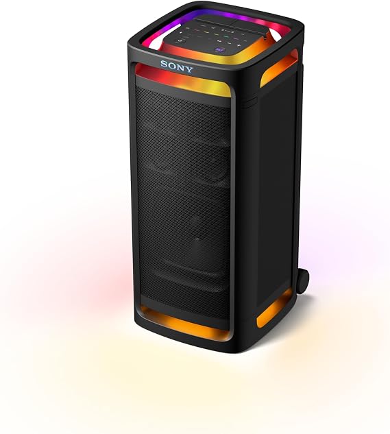 Sony ULT Tower 9 AC - Ultimate Bluetooth Party Speaker Mains Powered 2 ULT Power Sound Modes X-Balanced Speaker 360° Lighting & Sound Karaoke Inputs - Black