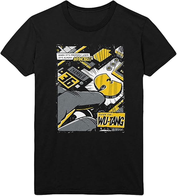 Wu-Tang Clan Men's Invincible T-Shirt Large Black