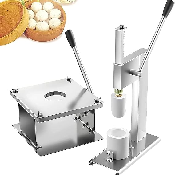 Baozi Maker, Semi-Automatic Bun Making Machine,Stainless Steel Steamed Stuffed Bun Making Mold for Home and Commercial,Cooking Tool Accessory