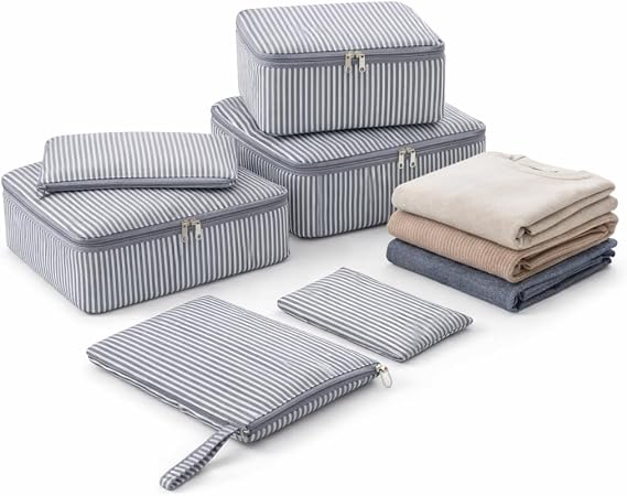 6 Parça Valiz Düzenleyici Organizer Seti- Seyahat Bavul İçi Düzenleme Çantası, Packing Cube Organizer Seti