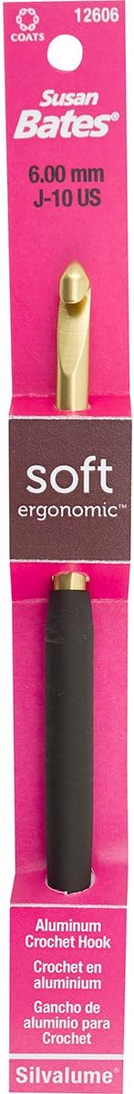 Susan Bates Soft Ergonomic Silvalume Crochet Hook