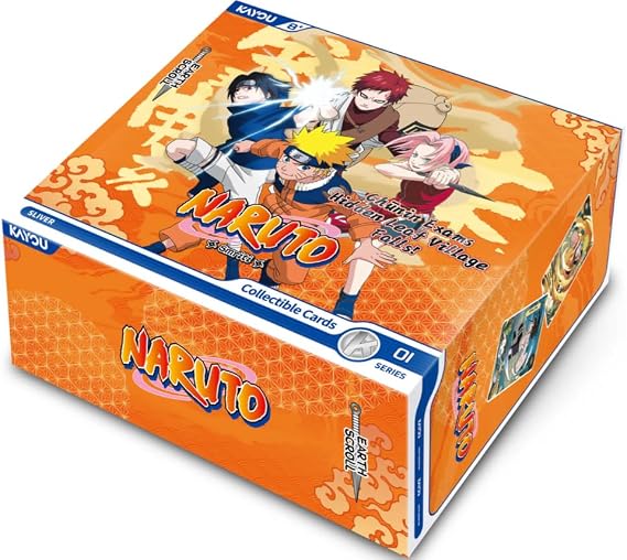 KAYOU Naruto Collectible Cards Earth Scroll Series 1, English NA Edition Booster Box with PR Card