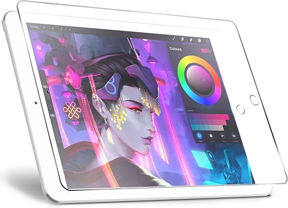 XIRON Paper Screen Protector Compatible with iPad 6th/5th Generation (9.7-Inch,2018/2017), iPad Air 1,iPad Air 2,iPad Pro 9.7 inch, Matte PET Film Anti-Glare Screen Protector for Drawing, Writing