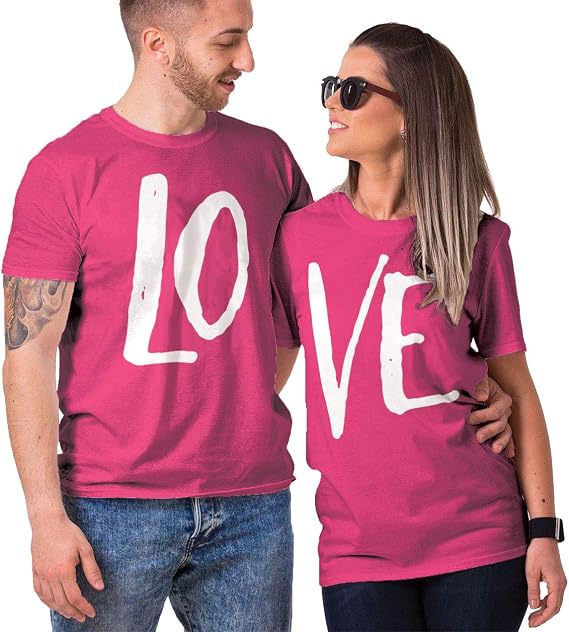 Haase Unlimited Matching Couple Love - LO VE - Valentine T-Shirt