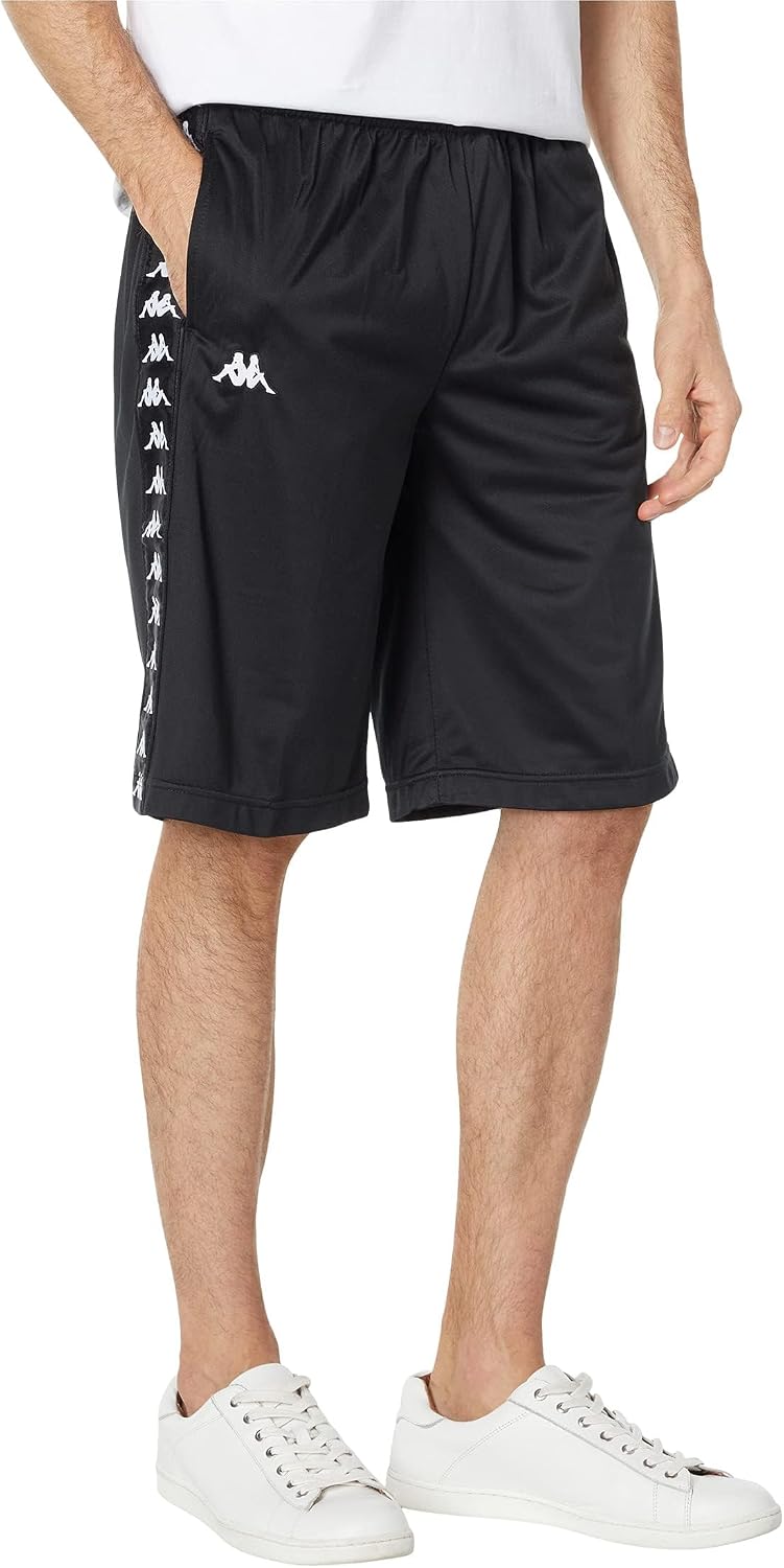 KAPPA IT Sport Shorts in Black, White, Green Dusty