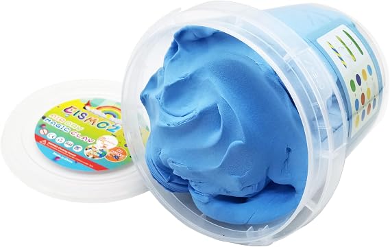 Air Dry Modeling Clay 10.5 oz Ultra Light Soft Magic Clay DIY Moulding Dough Primary Colors for Adults Kids Art Craft Kit Blue