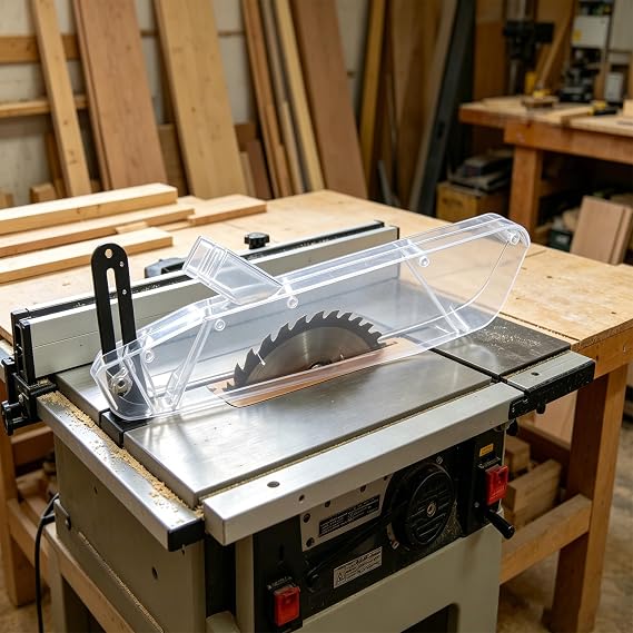 Stand Table Saw Protective Cove,Table Saw Protective Covers,Anti Dust Case Clear Plastic Guard for 6-12 Inch Saw (R-shaped universal 4-10 inches)