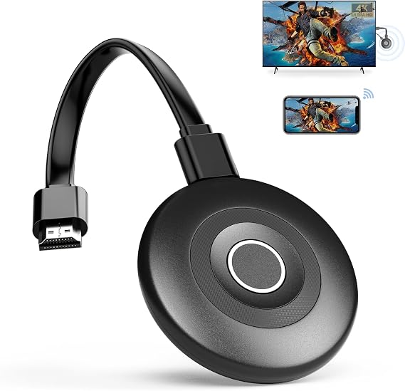 2026 Wireless HDMI 4K Adapte Dongle, 2.4/5G Wi-Fi Miracast HDMI Dongle Streaming Media Video/Audio from Laptop PC Phone Android/OS to TV/Projector/Monitor, Support Airplay Miracast DLNA