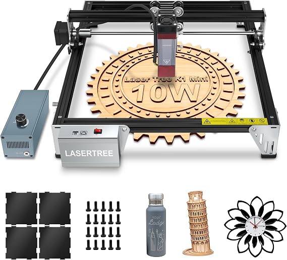 LASER TREE 10W Laser Engraver & Cutter, FAC Built-in with Air Assist Pump
