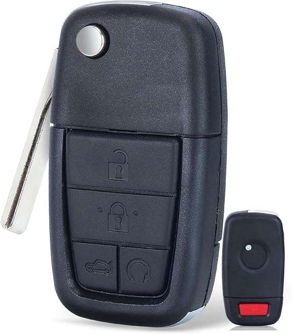 Keyecu Replacement Shell Folding Remote Key Case Fob 5 Button for Pontiac G8 2008-2009