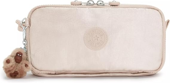 Kipling Chap Metallic Pencil Case Quartz Metallic