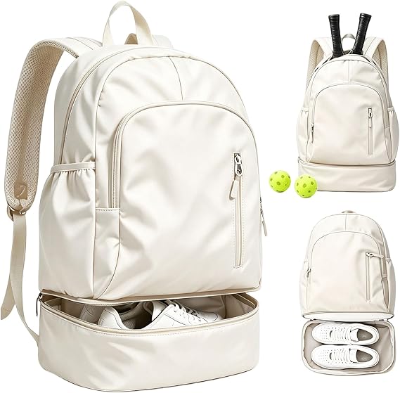BJLFS Gym Backpack for Women, Lightweight Cheer Bag with Shoe Compartment