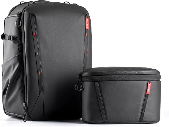 PGYTECH OneMo 2 Photography Camera Backpack 25L, Expandable to 33L, Black | Includes 2-in-1 Shoulder Bag, Laptop Compartment, Waterproof Rain Cover, Professional Organization, DSLR, Mirrorless, Drone