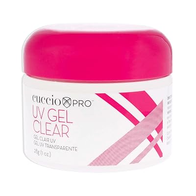 Cuccio Pro UV Gel - Unique Thermal Bond - Durability And Strength - Lightweight And Flexible - Maintains Natural Nail Thickness - Low Shine Finish - Builds Shape On The Nails - Clear - 1 Oz Nail Gel