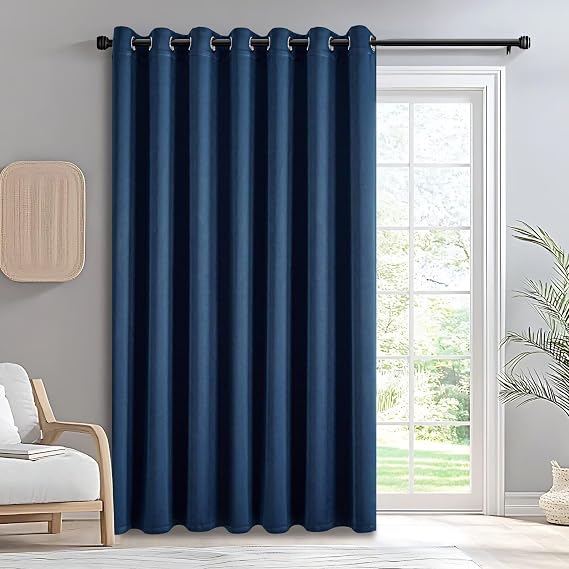 IGEMAEVE Blackout Curtains for Bedroom Grommet Navy Blue Custom