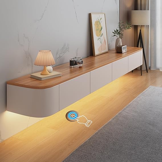 Floating TV Unit, Wall Mounted TV Cabinet, TV Media Console