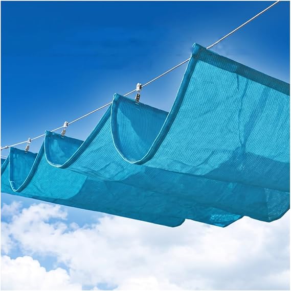 Kayar Dalga Gölgesi, U Şekilli Gölgelik Mesh Pergola Tentesi, Su Geçirmez HDPE, Çıkarılabilir İlik Dalgası, Veranda ve Güverte Gölgesi için Mükemmel(W0.8*L10m/W2.62*L32.81ft)