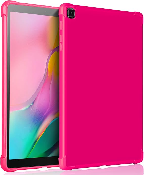 KIQ Galaxy Tab A 8.0 Case 2019, TPU SM-T290 Case Cover Ultra Thin and Lightweight Protection with Camera & Charging Port Cut-Outs for Samsung Galaxy Tab A 8.0 2019 Tablet T290/T295 [Hot Pink]
