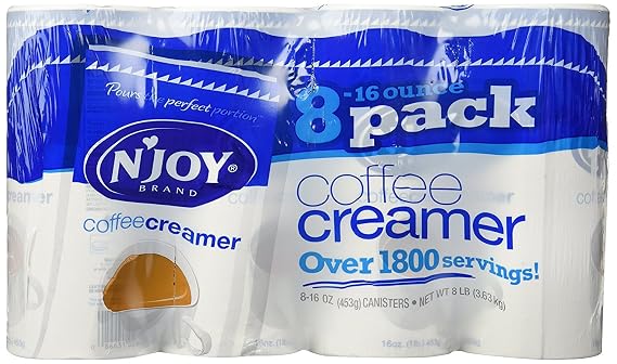 N'JOY Coffee Creamer - 8/16oz Canisters (Pack of 2)