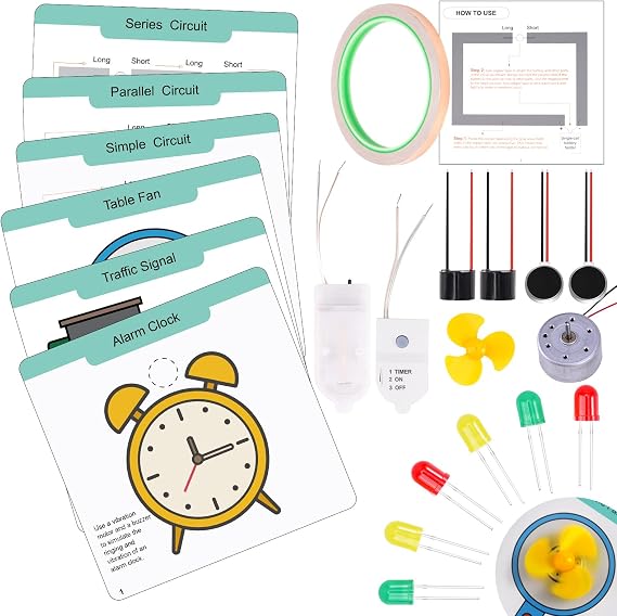 GiftAmaz Paper Circuits Kit for Kids, STEM Electric Circuit Motors Kit