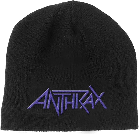 Rocks-Off Men's Anthrax Logo Beanie Black