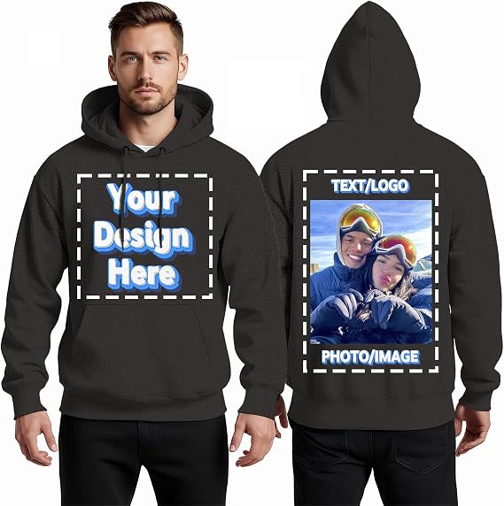 Custom Hoodie for Men Personalized Valentines Day Gifts Matching Sweatshirt Customized Design Your Own Hoodies