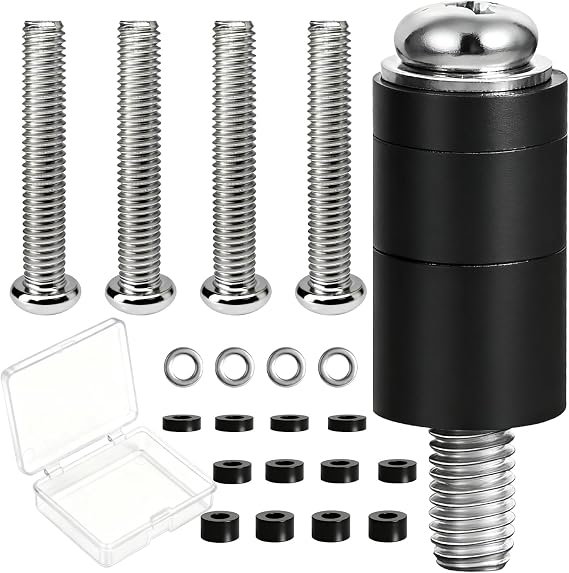 M8 Screws Samsung TV Mounting Screw Kit M8 x 45mm Pitch 1.25mm TV Mounting Bolt, Adjustable Washer, Spacer for VESA Mount, Fits Most 40-85" TVs