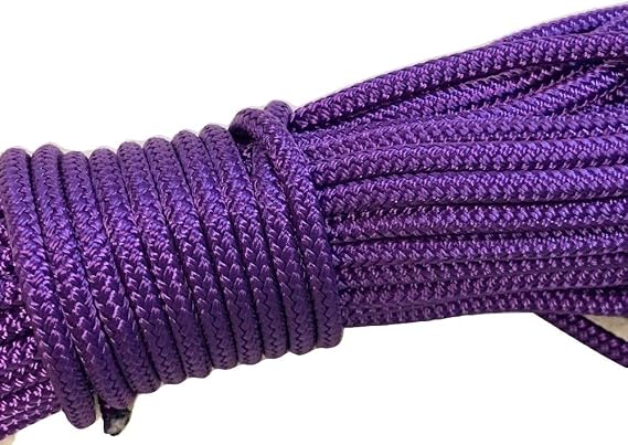 Double Braid Polyester Rope 1/4 Inch, Purple