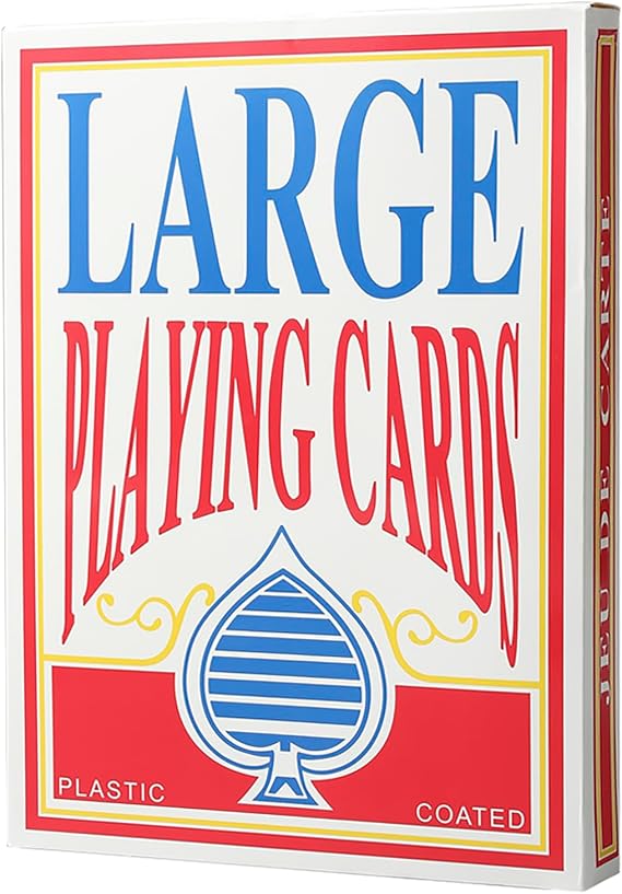 Jumbo Playing Cards 8x11 in - Oversized Full Deck, Giant Cards