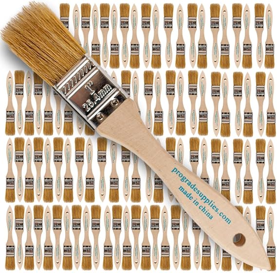 Pro Grade 1" Chip Brushes, Disposable Paint Brushes, for Touch Up, 96 Pack