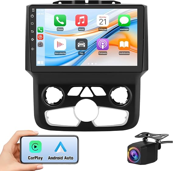 Junsun Car Radio for Dodge Ram 1500 2500 2013-2019 CarPlay/Android Auto