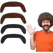 4pcs Self-adhesive Fake Beards, Mustaches Furry False Beards for Christmas Party Supplies Decorations Suitable for All Ages