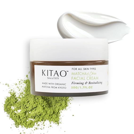 KITAO Matcha Collagen Face Cream for Wrinkles with ECOCERT Matcha 1.7 Fl Oz
